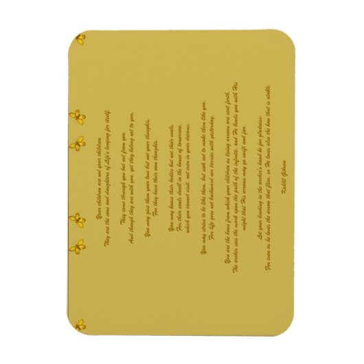 Kinder von Kahlil Gibran Magnet (Vertikal)