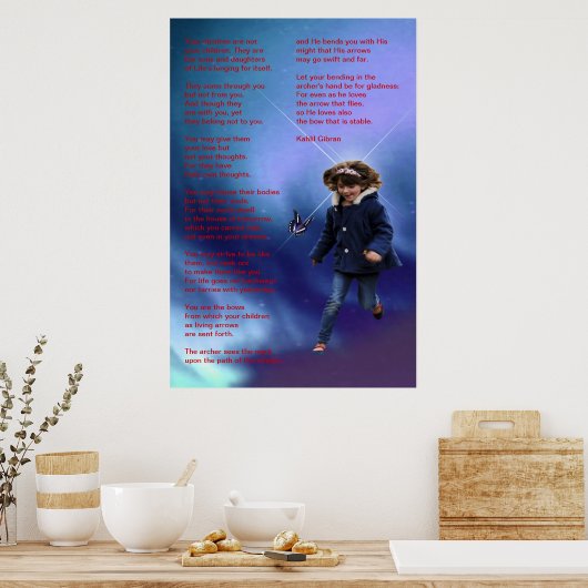 Kinder von Kahlil Gibran Poster (Küche)