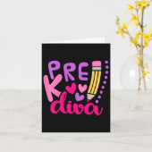 Kinder vor der Diva Karte (Gelbe Blume)