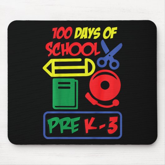 Kinder vor K-3 - 100 Schultagen Mousepad (Vorne)