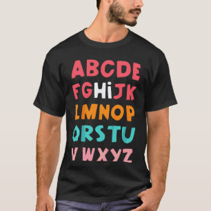 Kinder Vorschule Kindergarten Alphabet Zurück zur T-Shirt