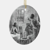 Kinder wachen weit auf Weihnachtsabend auf Keramikornament (Rechts)