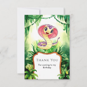 Kinder Wald Schlange Geburtstag Dankeskarte