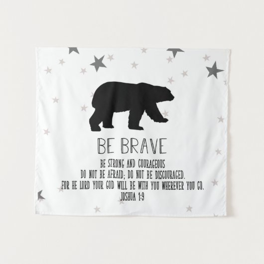 Kinder Wandkunst, sei tapfer, Junge Zimmer Wandteppich (Vorderseite (Horizontal))