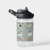 Kinder Wasserflasche mit Hunde-Illustrationen Trinkflasche (rechts)