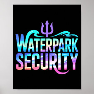 Kinder Wasserpark Sicherheit Surfen Meerjungfrau U Poster