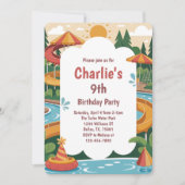 Kinder Wasserpark Sommer Geburtstagsparty Einladung (Vorderseite)