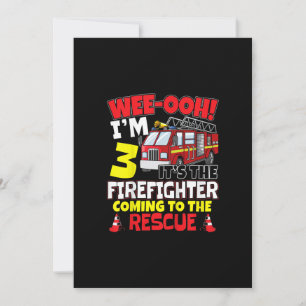 Kinder WEE-OOH! Im 3 Feuerwehrfeuertrad Geschenk Feiertagskarte