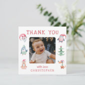 Kinder Weihnachten 2 Foto Danke (Stehend Vorderseite)