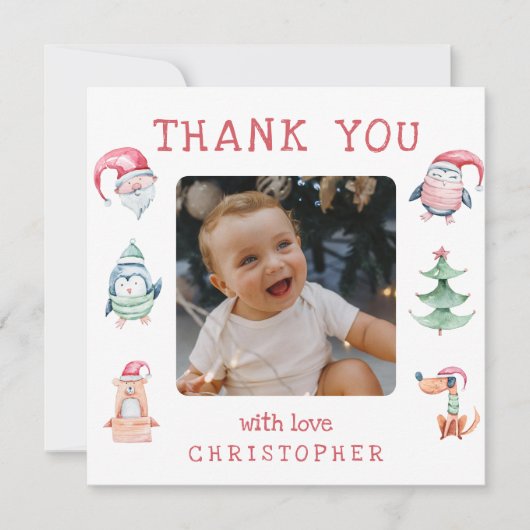 Kinder Weihnachten 2 Foto Danke (Vorderseite)