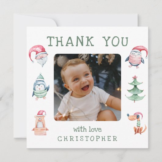 Kinder Weihnachten 2 Foto Danke (Vorderseite)