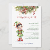 Kinder Weihnachten Abschied von Ihrem Elfskorb Einladung (Vorderseite)