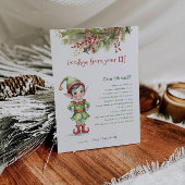 Kinder Weihnachten Abschied von Ihrem Elfskorb Einladung