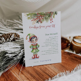 Kinder Weihnachten Abschied von Ihrem Elfskorb Einladung