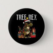 Kinder Weihnachten Dinosaurier Trex Xmas Trex Klei Button (Vorderseite)