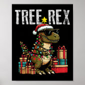 Kinder Weihnachten Dinosaurier Trex Xmas Trex Klei Poster (Vorne)