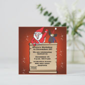 Kinder Weihnachten Geburtstag Einladung (Stehend Vorderseite)