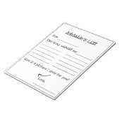 Kinder Weihnachten Geburtstag Urlaub Wunschzettel Notizblock (angewinkelt)