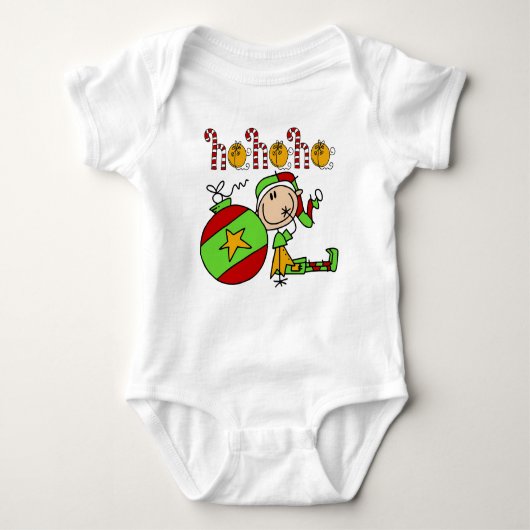 Kinder Weihnachten Niedlich Elf Jingle Bells Baby Strampler (Vorderseite)