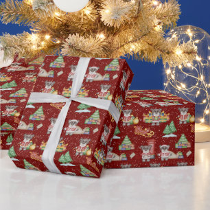 Kinder Weihnachten Niedliche Feiertage Bär Geschenkpapier