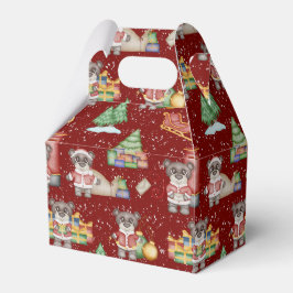 Kinder Weihnachten Niedliche Feiertage Bär Geschenkschachtel