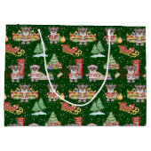 Kinder Weihnachten Niedliche Feiertage Bär Große Geschenktüte (Rückseite)