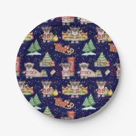 Kinder Weihnachten Niedliche Feiertage Bär Pappteller