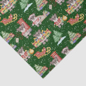 Kinder Weihnachten Niedliche Feiertage Bär Seidenpapier (Ausschnitt)