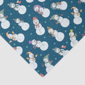 Kinder Weihnachten Niedlicher Schneemann in Hats B Seidenpapier (Detail)