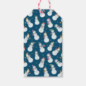 Kinder Weihnachten Niedlicher Schneemann in Hats Geschenkanhänger (Vorderseite)