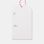 Kinder Weihnachten Niedlicher Schneemann in Hats Geschenkanhänger (Rückseite)