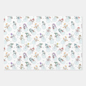 Kinder Weihnachten Niedlicher Schneemann in Hats Geschenkpapier Set (Vorderseite)