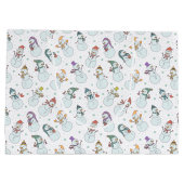 Kinder Weihnachten Niedlicher Schneemann in Hats Große Geschenktüte (Rückseite)