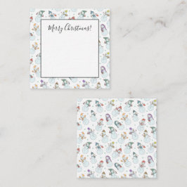 Kinder Weihnachten Niedlicher Schneemann in Hats Mitteilungskarte