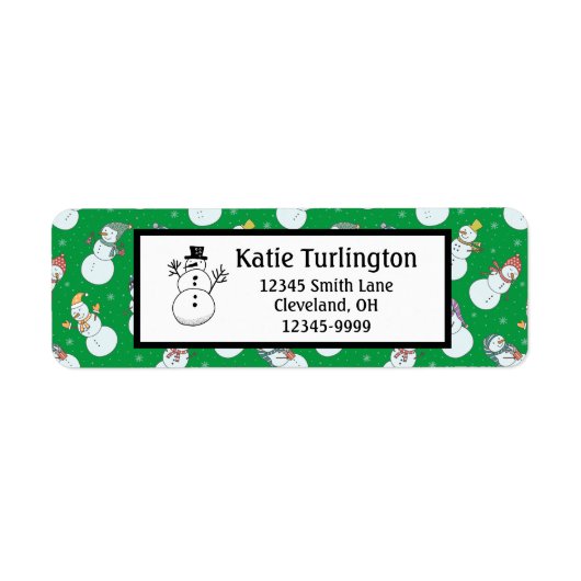 Kinder Weihnachten Niedlicher Schneemann in Hats R (Vorne)