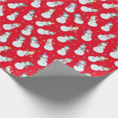Kinder Weihnachten Niedlicher Schneemann in Hats R Geschenkpapier (Ecke)