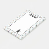 Kinder Weihnachten Niedlicher Schneemann in Hats z Post-it Klebezettel (angewinkelt)