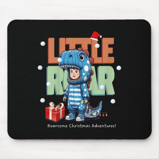 Kinder Weihnachten Roar Dinosaurier Kinder Jungs W Mousepad (Vorne)