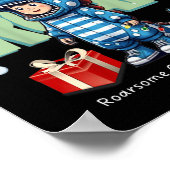 Kinder Weihnachten Roar Dinosaurier Kinder Jungs W Poster (Ecke)