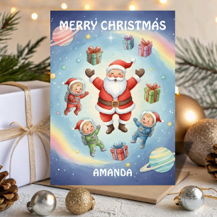 Kinder Weihnachten Santa Weltraum Abenteuer