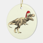Kinder Weihnachten T-Rex Dinosaur Santa Keramik Ornament (Links)