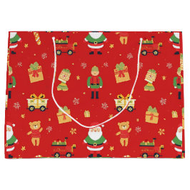 Kinder Weihnachten Weihnachten und Spielzeug Spaß Große Geschenktüte