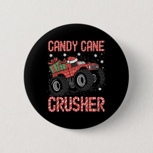 Kinder Weihnachts Candy Cane Crusher Xmas Monster Button