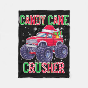 Kinder Weihnachts Candy Cane Crusher Xmas Monster Fleecedecke