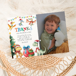 Kinder Weihnachts Dinosaurier Danke Karte