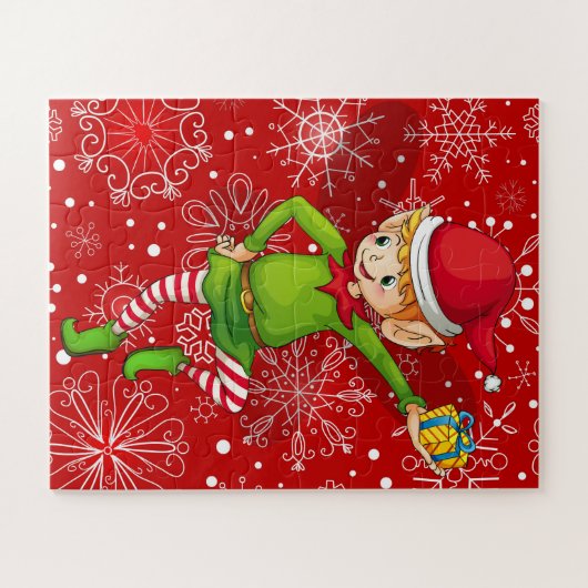 Kinder Weihnachts Elf Puzzle (Horizontal)