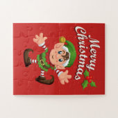 Kinder Weihnachts Elf Puzzle (Horizontal)