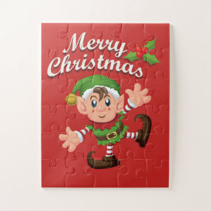 Kinder Weihnachts Elf Puzzle