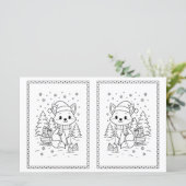 Kinder Weihnachts-Farbsäge Baby Fox (Stehend Vorderseite)