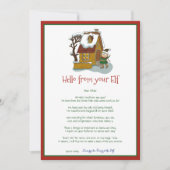 Kinder Weihnachts Mädchen Elf Hallo Brief Einladun Einladung (Vorderseite)